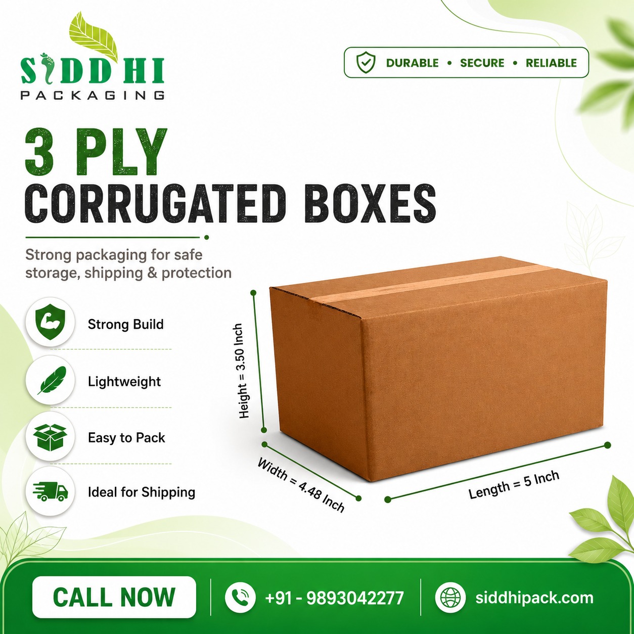 3 Ply Corrugated Boxes for Safe & Reliable Packaging in Indore